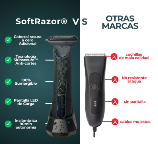 SoftRazor® - Afeitadora 100% Sumergible